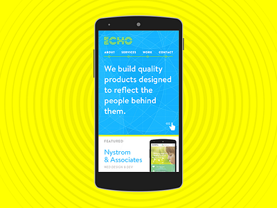 Echo website (small screen) v1 mobile responsive website