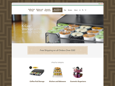 Nifty Homepage homepage housewares responsive web website