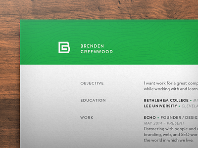 Resume Detail personal branding resume