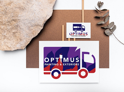 Optimus Painting & Exteriors - Logo Design brand design brand strategy branding design graphic design logo