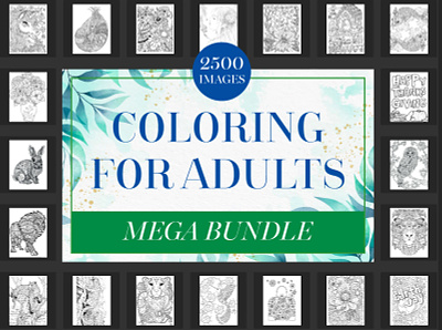 2500 Coloring Books for Adults mandala mug