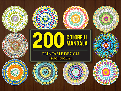 200 Colorful Mandalas Patterns Vol 2 color mandala