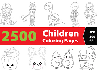 2500 coloring pages for amazon KDP character design coloring book coloring children coloring design coloring kid coloring page