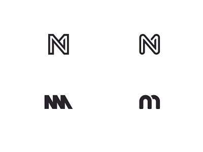 NM monogram branding identity logo m monogram n