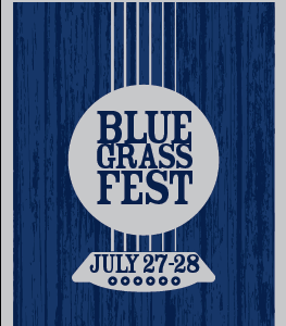 Bluegrass Festival blue bluegrass poster