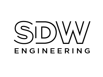 SDW Engineering lines logo type typography