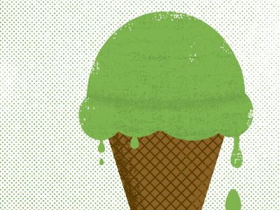 Ice Cream Cone cone green halftone ice cream ice cream cone