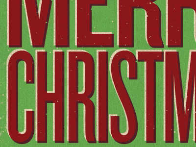 Christmas Card card christmas holiday merry offset print type