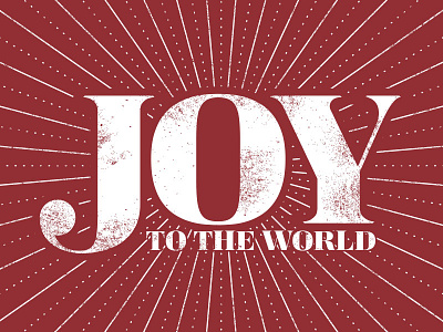 Joy To The World christmas joy lines red type