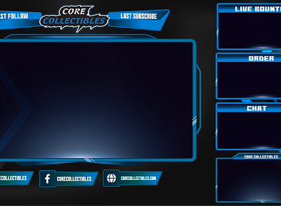 twitch overlay screen graphic design social media post twitch overlay