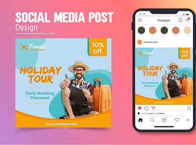 social media post design branding graphic design illustration istagram post card