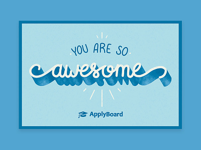 You Are So Awesome awesome card cards design graphic design hand lettering handlettering illustration thank you card typography typography art