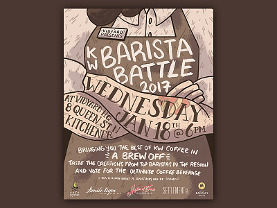 Barista Battle Poster design illustration poster