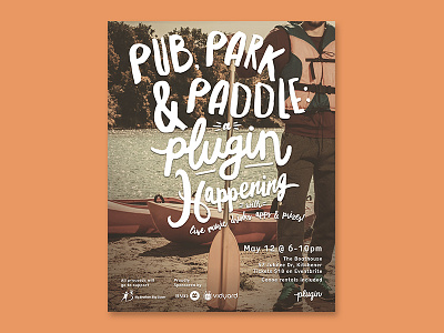 Plugin Pub, Park & Paddle design graphic design poster