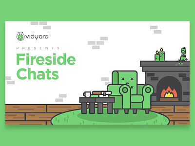 Fireside Chats Illustration fireplace fireside home illustration living room