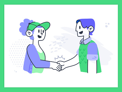 Partner Handshake character design graphic design illustration product illustration web web illustration