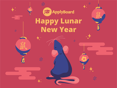 Happy Lunar New Year! 2020 Year of the Rat chinese new year illustration lunar new year year of the rat
