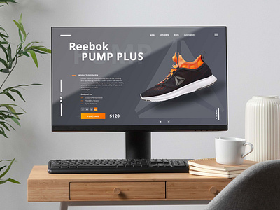 Reebok PUMP PLUS Website Landing page sample