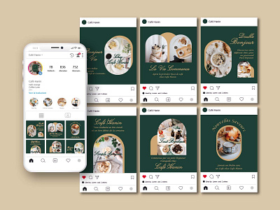 Café Hanin - Social Media Posts branding design graphic design illustration logo typography ui ux vector