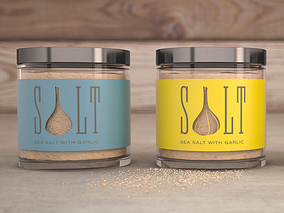 Garlic Salt Package Design Concept logo design package design
