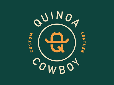 Quinoa Cowboy branding cowboy custom leather logo