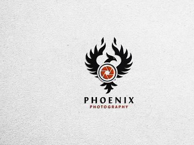 Phoenix Photography Logo 3d logo best best design branding design graphic design illustration logo mascot logo minimal logo phoenix photography photography logo ui ux vector vector logo