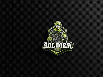 Soldier Esports Logo 3d 3d logo best branding design esport graphic design illustration logo mascot minimal motion graphics solider ui ux vector