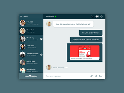 Daily UI #013 - Direct Messaging chat daily ui direct message messaging ui ux