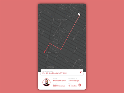 Daily UI #020 - Location Tracker daily ui finder gps location tracker ui ux
