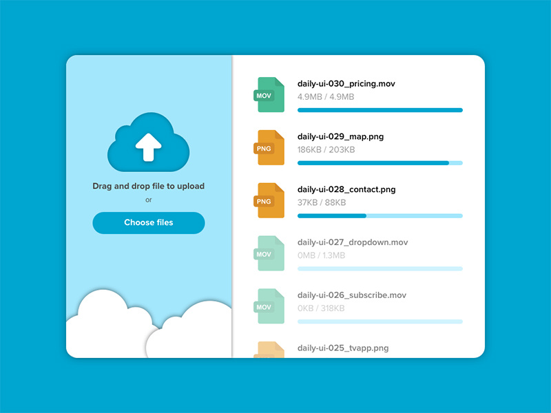 Daily UI #031 - File Upload ux ui cloud download daily ui upload file