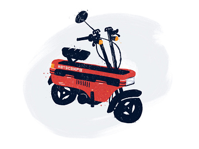 Honda Motocompo Spot Illustration