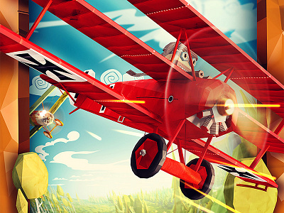 Warplane Legends / Icon design aircraft combat fighter legends low poly lowpoly plane red baron shoot war warplane world war