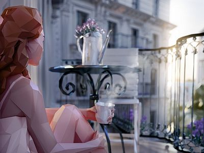 World in Facets: PARIS / "matin sur le balcon II"