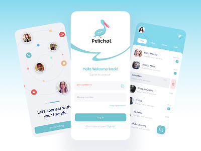 Pelichat | Messaging App Logo + App UI