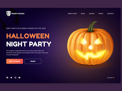 Halloween landing page