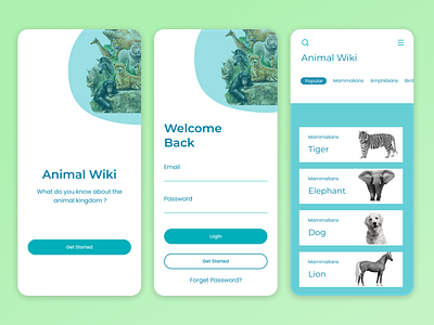 Animal Wiki App design ui