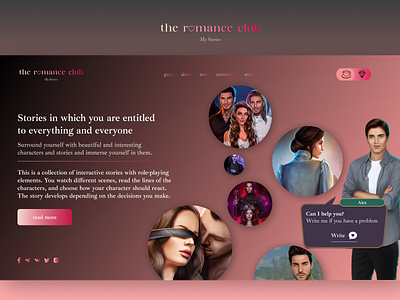 Romance Club UX|UI Web Design