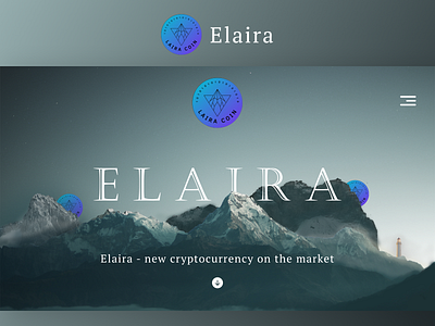 Elaira Cryptocurrency UX|UI Web Design