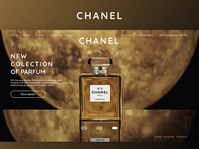 CHANEL UX|UI Web Design branding chanel concept design figma homepage logo redesign ui ux ux ui web design