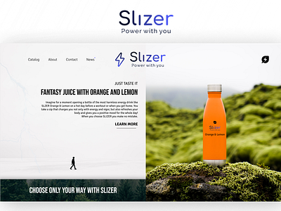 Slizer Energy Drink UX|UI Web Design branding concept design drink eco energy figma homepage life logo power slizer sport ui ux ux ui web design