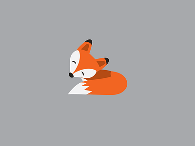 Baby Fox adobe animal art creative digital flat fox icon illustration mark vector woodland woodland creatures