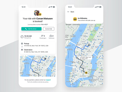 Taxi App Design - Your Ride Is Booked!