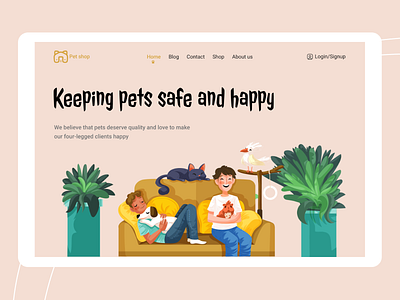 Pet Shop Design design header heroheader petshop ui ux web webdesign