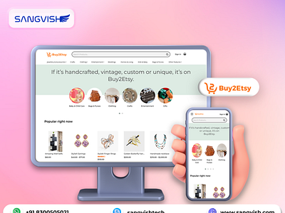 Create your Buy and Sell Marketplace like Etsy with Buy2Etsy best etsy clone branding ecommerce script etsy clone etsy clone script etsy clone theme sangvish