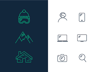 In Search Of Snow | Icon set app mobile branding icon set icons identity