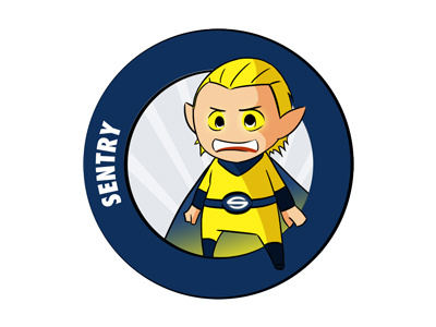 Makers Academy - Badges - Sentry badge character code comics icon marvel school security sentry super hero