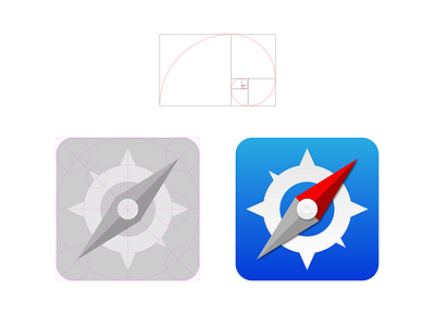 iOS7 Icons - Golden Ratio apple golden grid icon ios ios7 iphone ratio