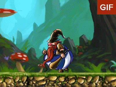 Animated Character for Game 2d animated animation character forest game gif illustration motion