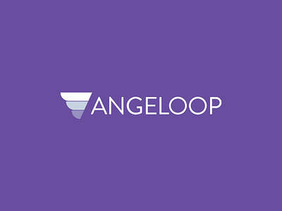 Angeloop Logo angeloop branding finance fintech flat identity logo wings