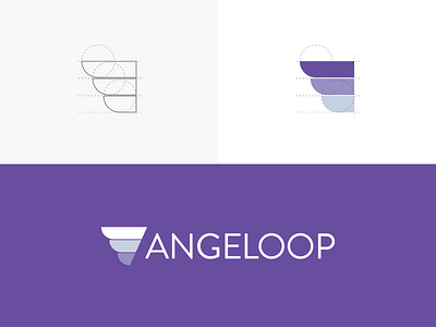 Angeloop - Logo Construction branding construction finance flat geometry identity logo wing